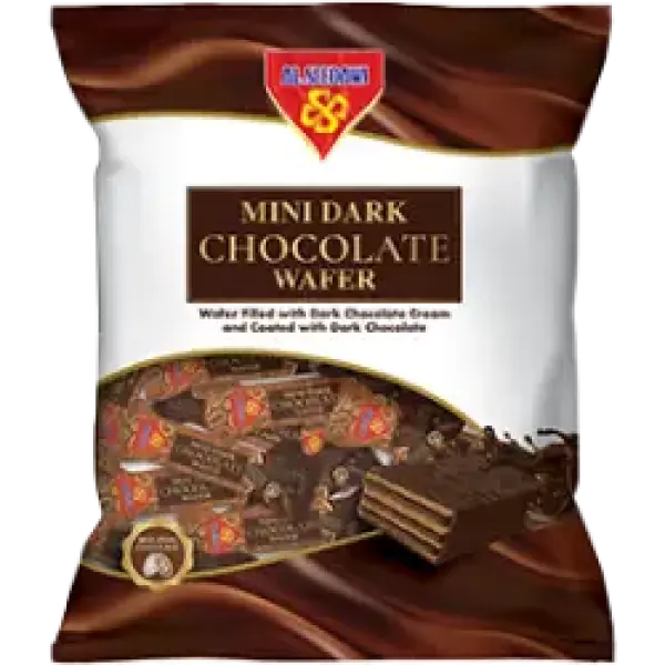 ويفر ميني محشو بكريمة الشوكولاتة الداكنة ومغطى بالشوكولاتة الداكنة 200جرام