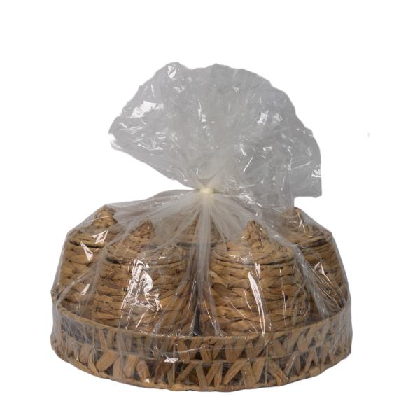 قرقيعان زبيل خشب 7 حبة